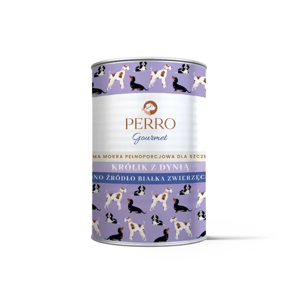 400g. Perro nat Hondenvoer Mono-Eiwit Konijn met Pompen Junior