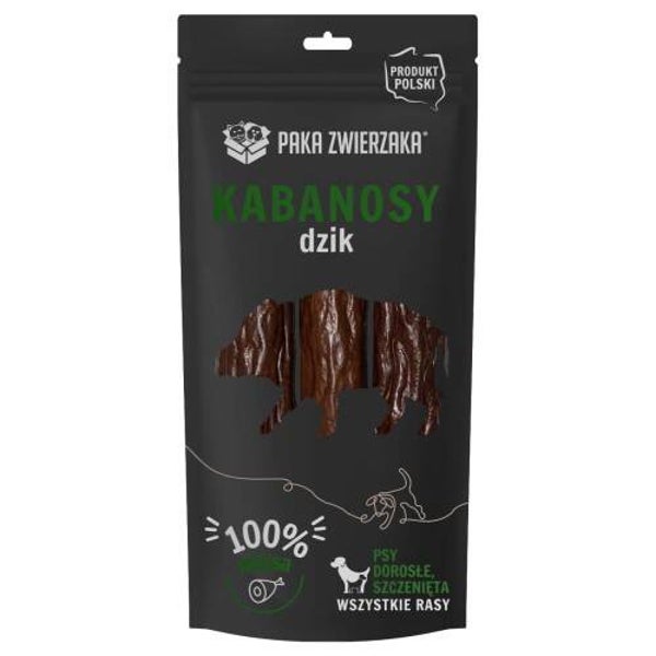 Paka Zwierzaka snacks Kabanosy van Wild Zwijn 3 stuks (80g)
