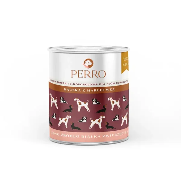 850g. Perro nat Hondenvoer Mono-Eiwit Eend met Wortelen