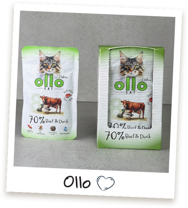 85g. Ollo Cat nr. 8 Rundvlees en eend