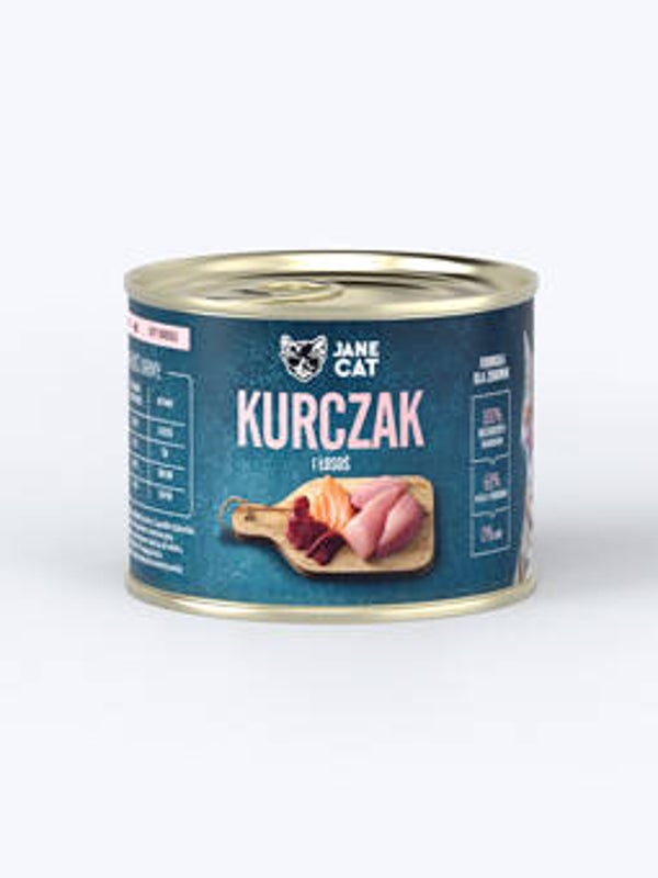 400g. Jane Cat nat Kattenvoer Kip&Zalm
