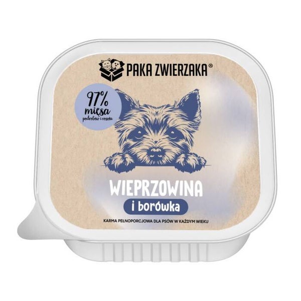 150g Paka Zwierzaka TACKA PZ natvoer: varkensvlees met bosbessen
