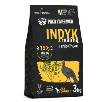 3kg Paka Zwierzaka Droogvoer Kalkoen met framboos “M”