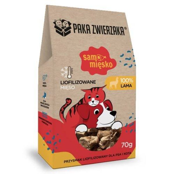 70g. Paka Zwierzaka, Gefreeze-dried treat Alleen Vlees Lam