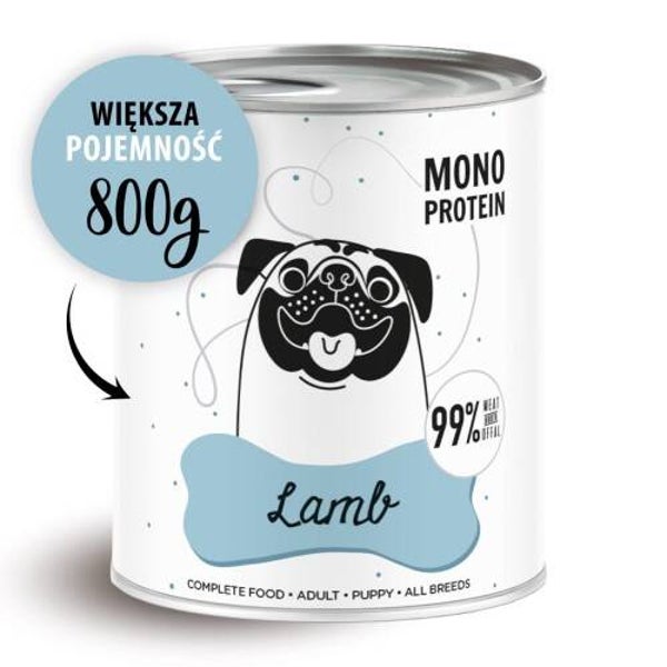 800g. Paka Zwierzaka PEPE nat Hondenvoer Lam Mono-Eiwit