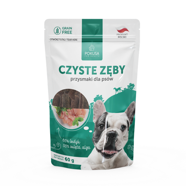 60g. Pokusa Natural Snacks Clean Teeth