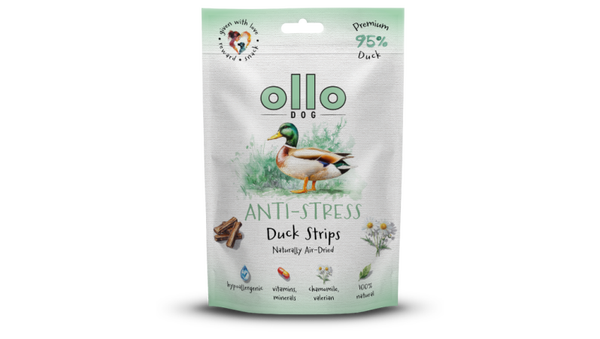 80g. Ollo Air Dried Anti-Stress Duck Strips