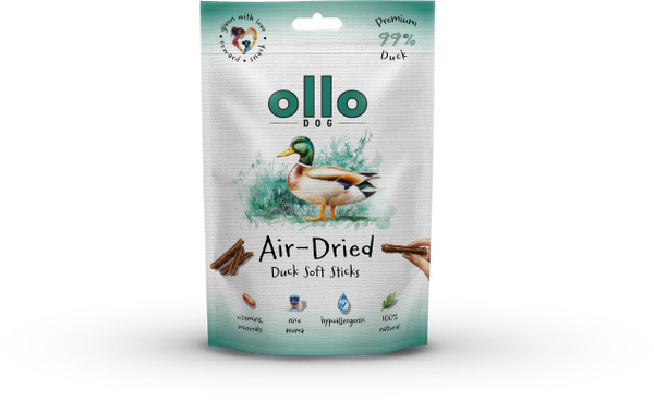 80g. Ollo Air Dried 100% Duck Strips