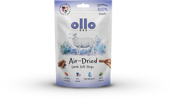 80g. Ollo Air Dried 100% Lamb Strips