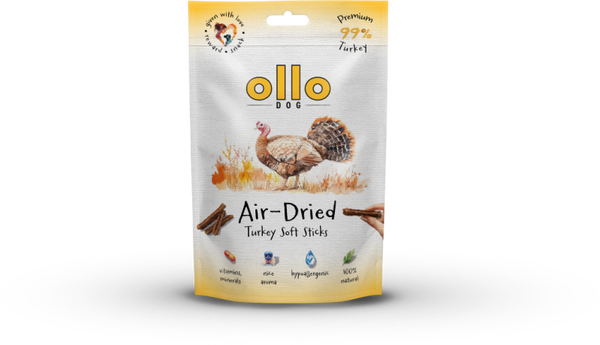 80g. Ollo Air Dried 100% Turkey Strips