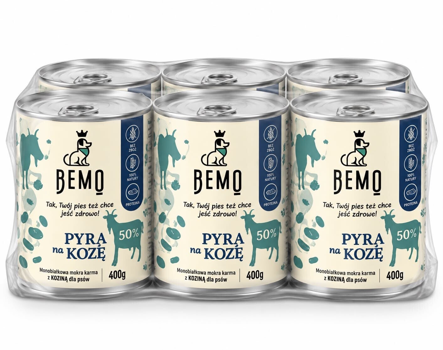 6 x 400g. Bemo Mono-Eiwit nat Hondenvoer Geit&Aardappelen