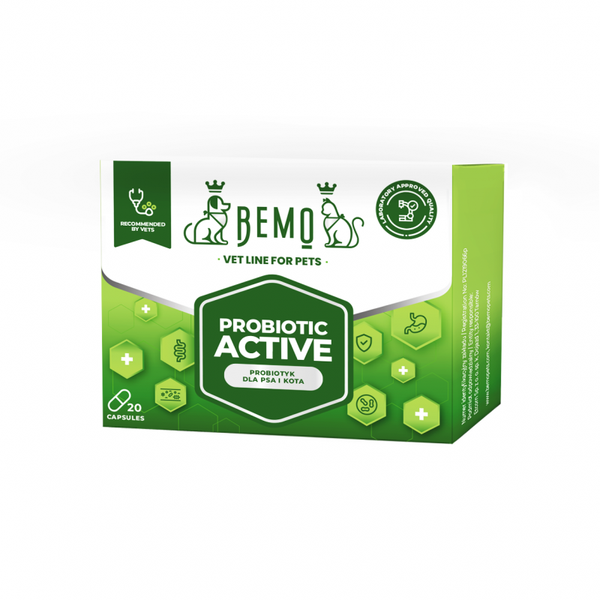 Bemo Probiotic Active - Probioticum voor Honden en Katten 20tab.