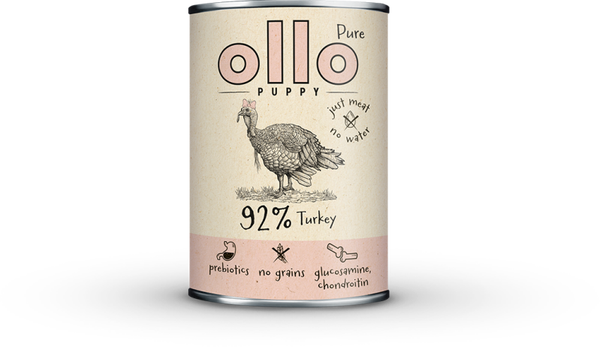 400g. Ollo nat Hondenvoer Kalkoen Puppy