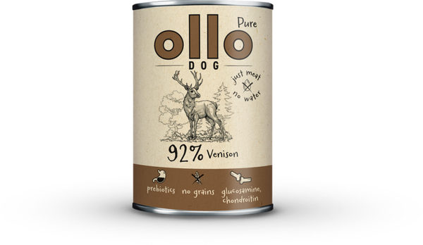 400g. Ollo Hondenvoer Pure Hertenvlees