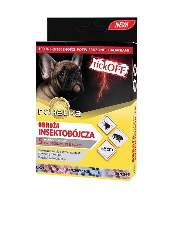 Pchełka Insecticide Halsband voor Honden van Middel-Groot ras. 55cm