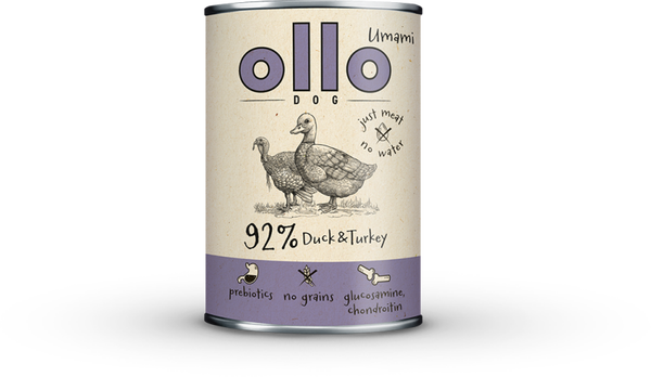 400g. Ollo Hondenvoer Umami Eend met Kalkoen