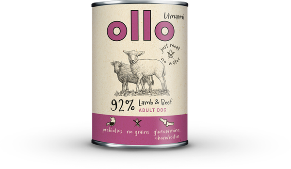 400g. Ollo Hondenvoer Umami Lamsvlees met Rundvlees
