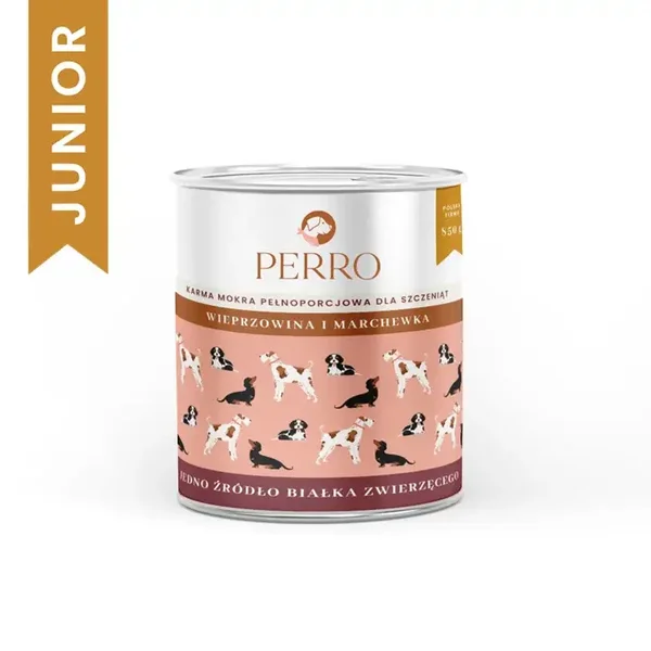 850g. Perro nat Hondenvoer Mono-Eiwit Varkensvlees met Wortel Puppy