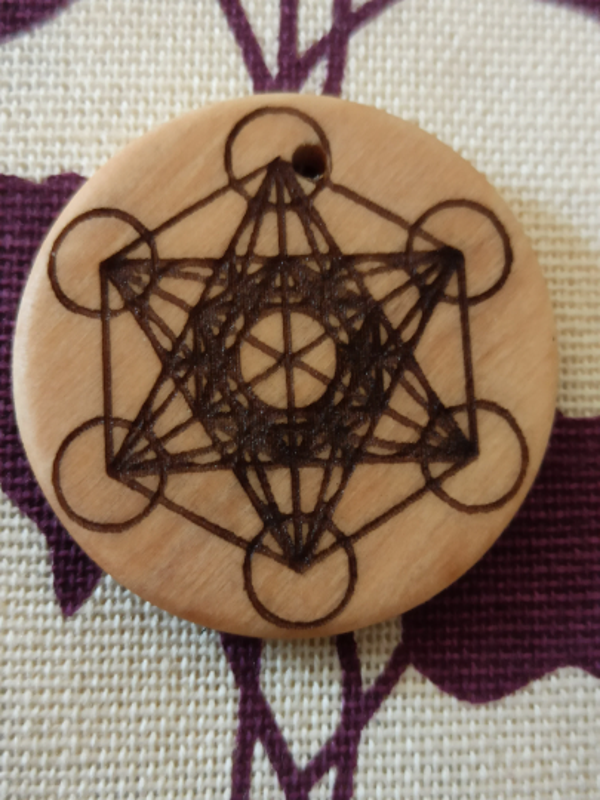 Amulett, Energetischer Schmuck, Talisman - Halskette | Schlüsselanhänger, | Medaillon - Metatronwürfel