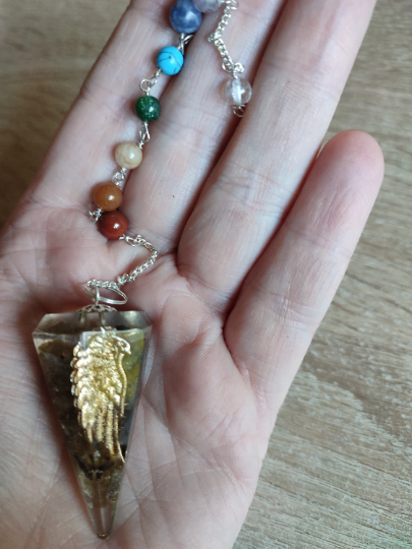 Pendel | Orgonit mit Engelsflügel