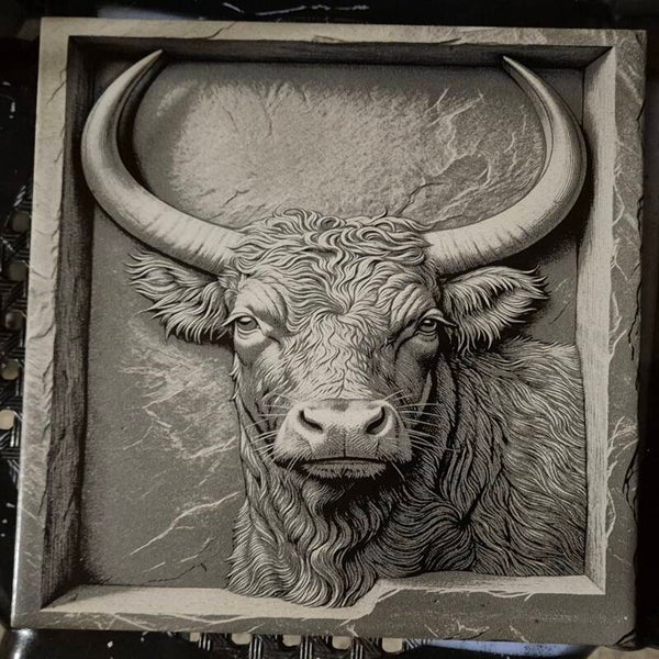 Gravure  3D sur carrelage grand format