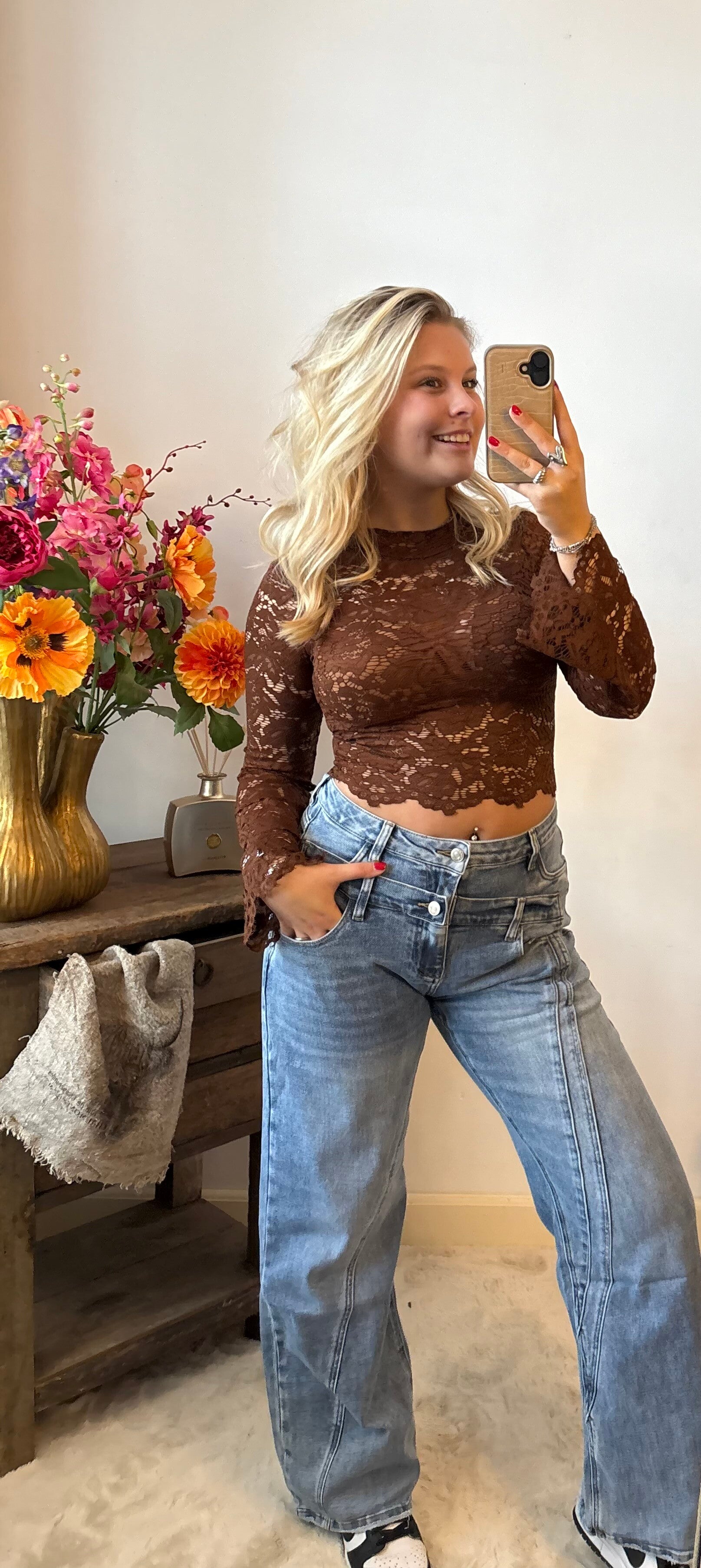 Lila Lace Crop Top