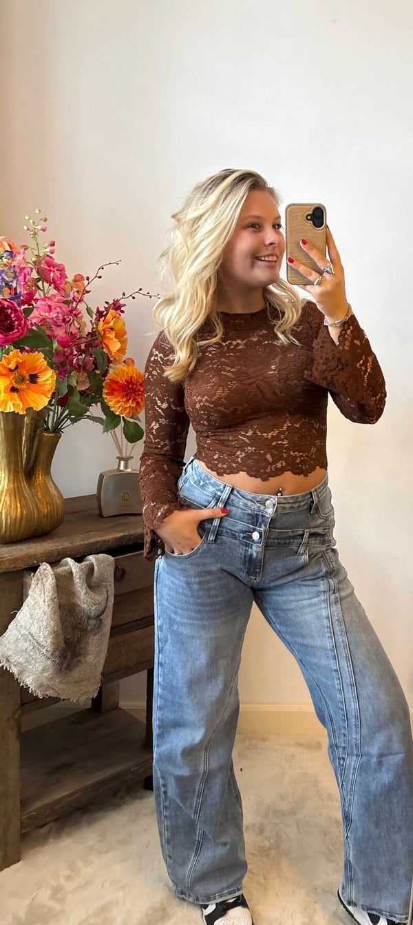 Lila Lace Crop Top