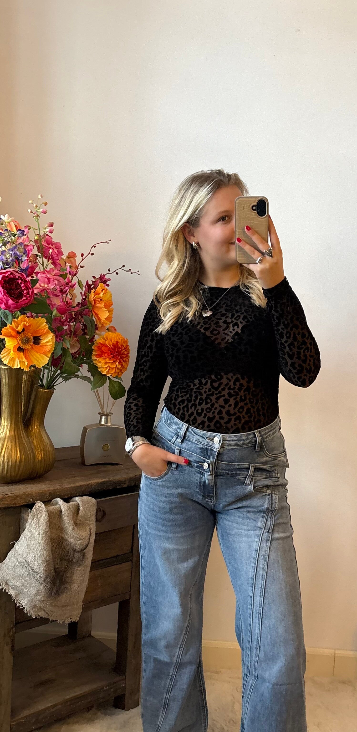 Leona Mesh Bodysuit-top