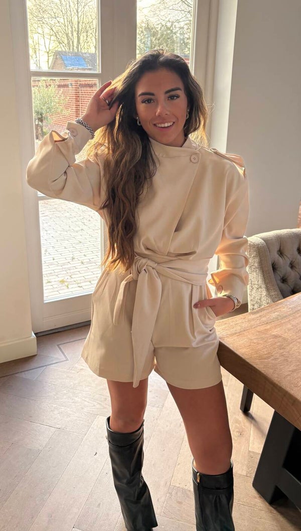 Epaulette jumpsuit kort