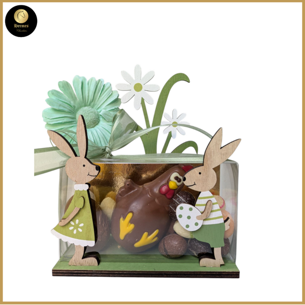 Paasgeschenk gevuld met heerlijke chocolade