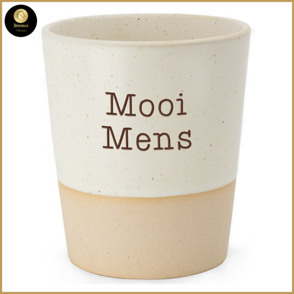 Keramische beker 'MOOI MENS'