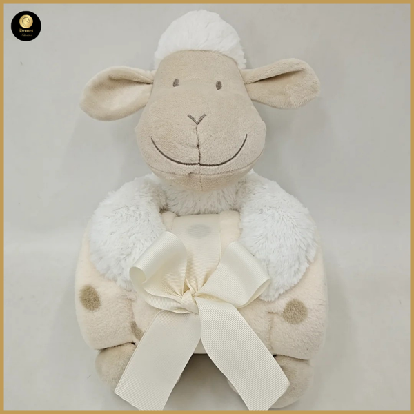 Schaap (30cm) met opgerold deken (100x80cm)