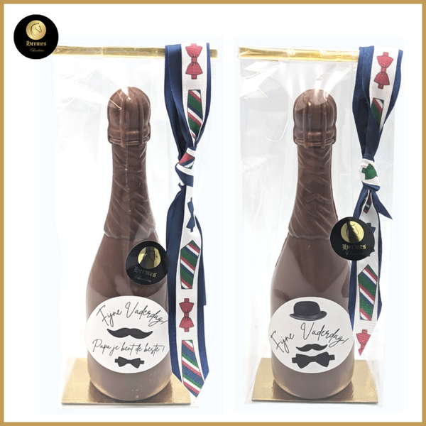 Champagnefles in chocolade – Vaderdag