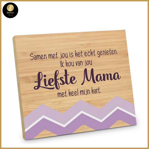 Houten onderzetter ' Liefste Mama'