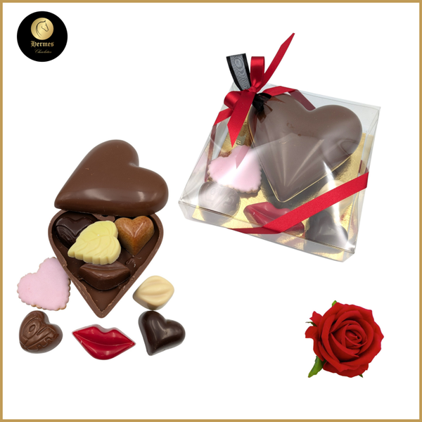 Gevuld chocoladehart 95mm