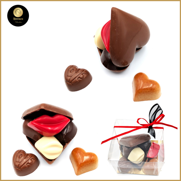 Klein gevuld chocoladehartje