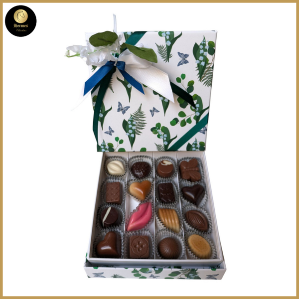 Geschenkdoos vierkant 16 pralines