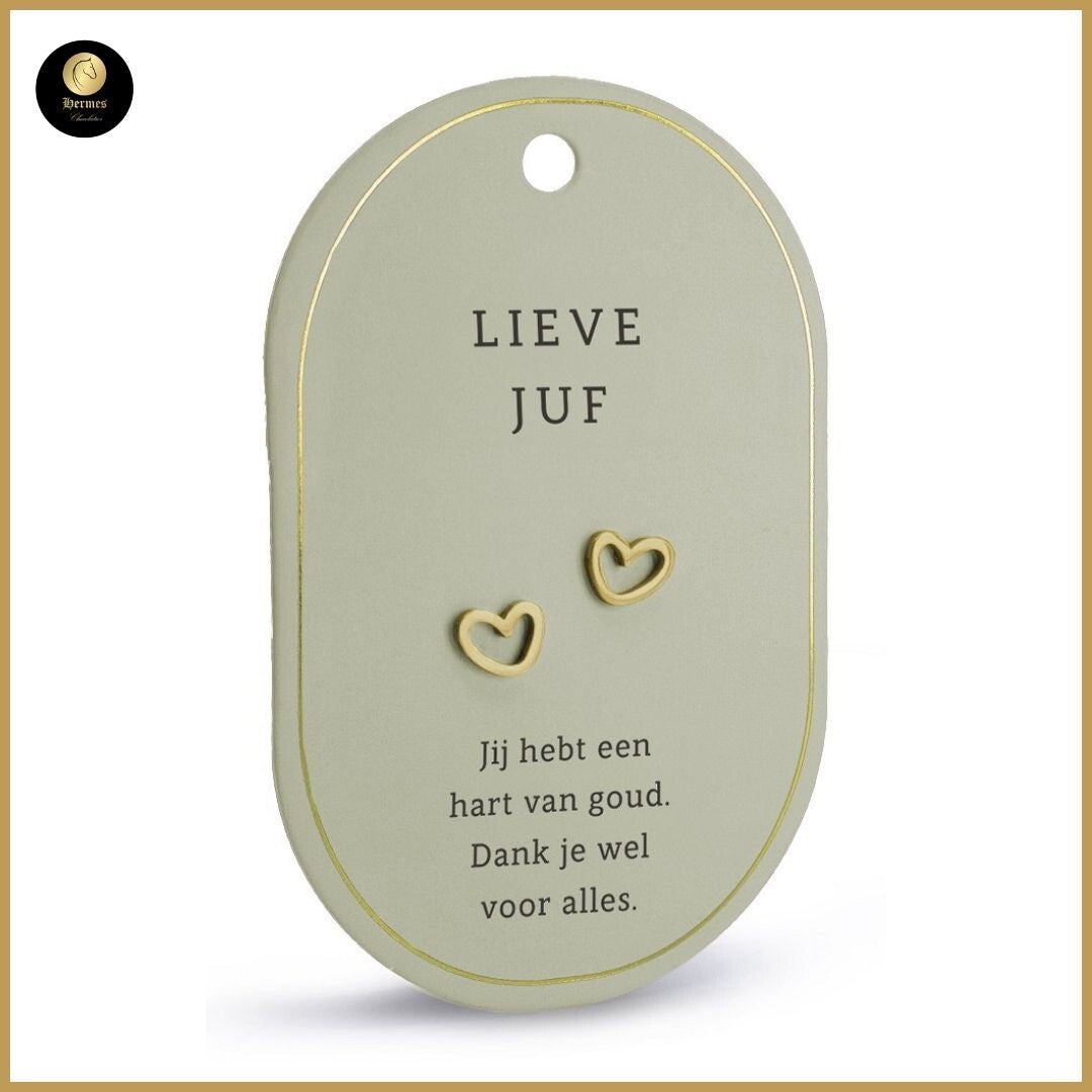 Oorbellen 'LIEVE JUF'