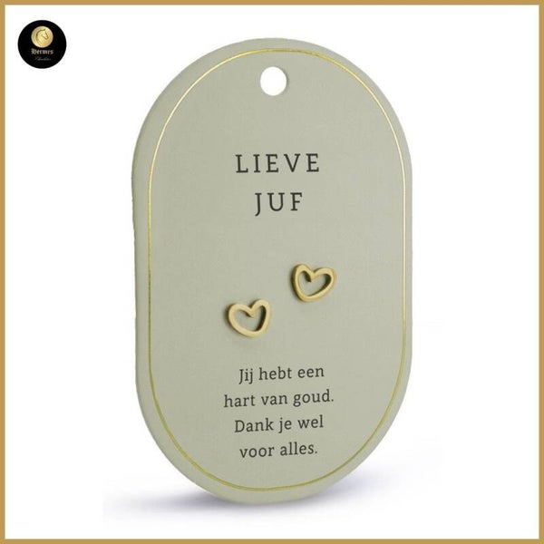 Oorbellen 'LIEVE JUF'