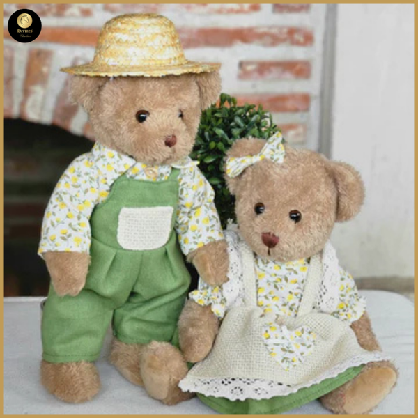 Berenkoppel met tuinoutfit, 30cm