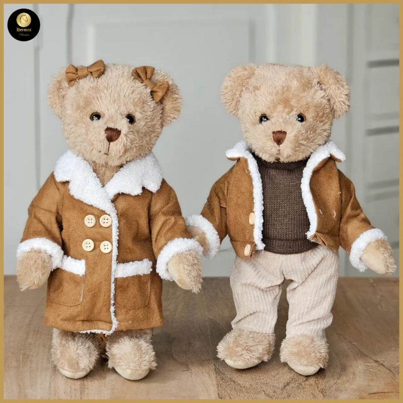 Berenkoppel met bruine jassen, 30 cm,