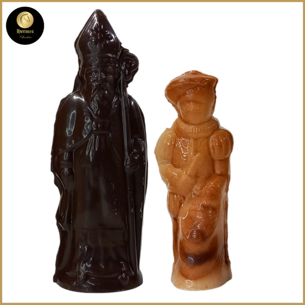 Sinterklaas 25 cm en Roetpiet 18cm