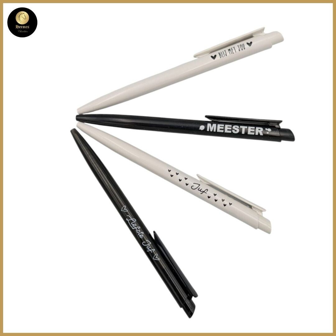 Pen met opschrift voor juf of meester