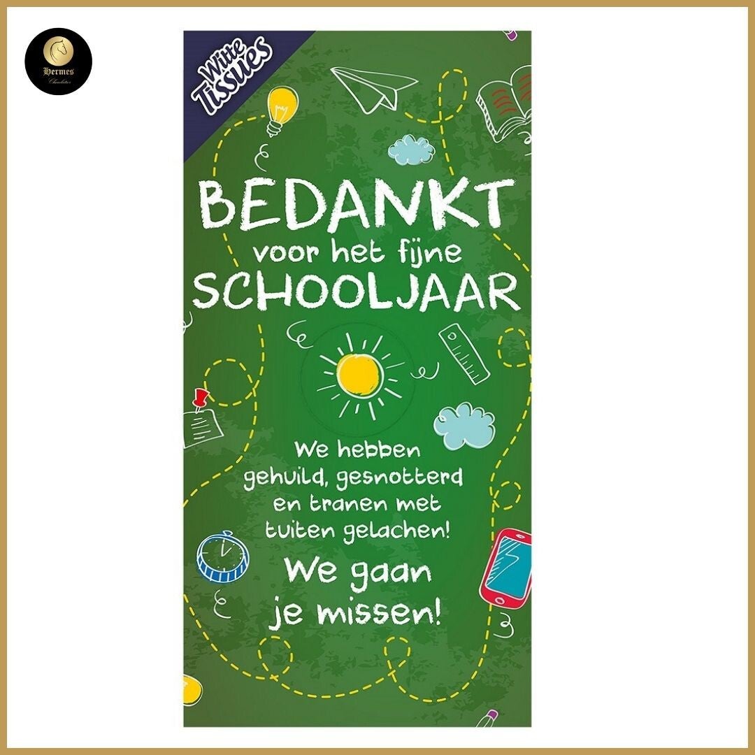 Tissuebox 'Bedankt schooljaar'