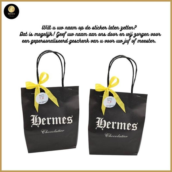 Gepersonaliseerde tassticker juf/meester