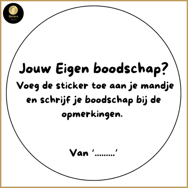 Gepersonaliseerde stickers 'eigen boodschap
