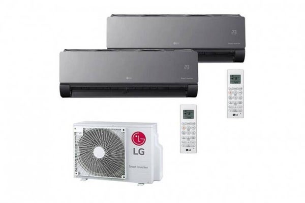 LG Duo-Split 4.5kW Outdoor + 2x 2.5 kW "Artcool Black" Indoor COOL&HEAT + WIFI