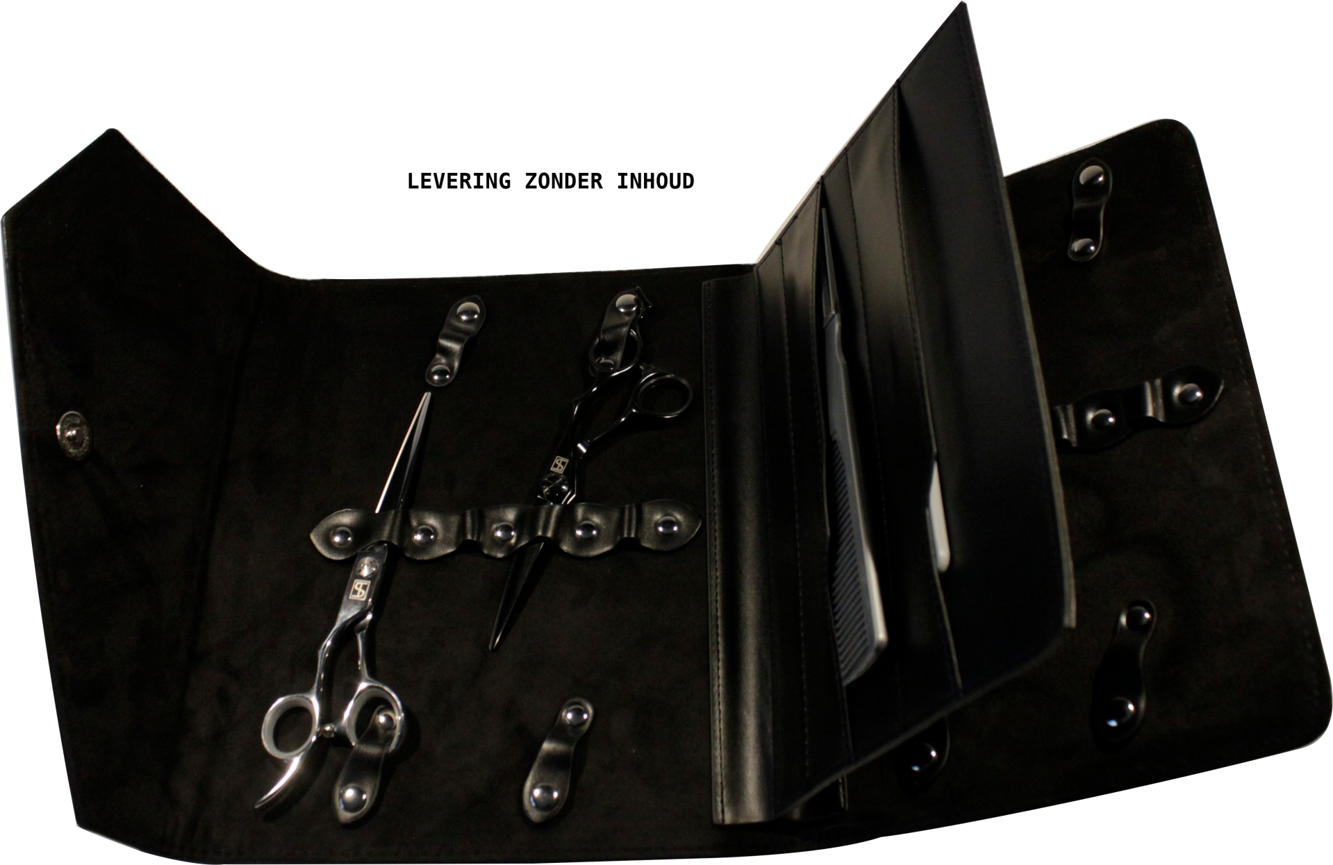 Etui voor 4 scharen en 5 kammen