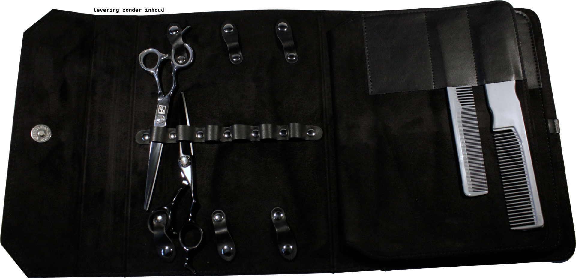 Etui voor 12 scharen en 12 kammen