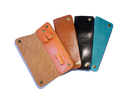 Lederen schaar etui Sweeney